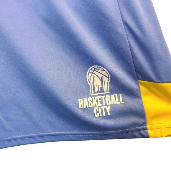 Basketball City Mens Blue Yellow Basketball Shorts Large - Picture 5 of 10